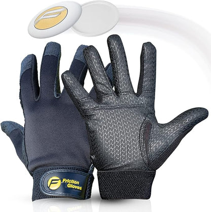 Ultimate Frisbee Gloves - Rubberized Palm & Fingers for Amazing Grip in All Conditions - Play Your Best in Any Weather