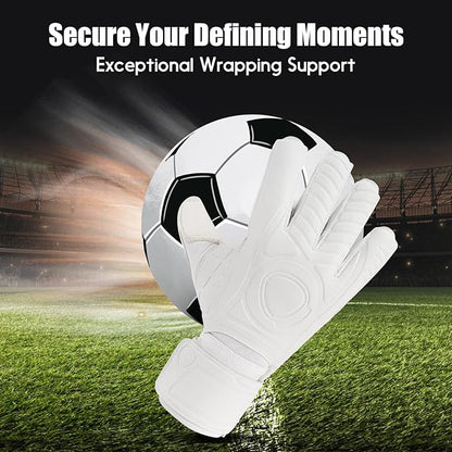 Soccer Goalkeeper Gloves with Finger Protection to Prevent Injuries, Strong Grip for Tough Tackles, Breathable Goal Keeper Gloves for for Kids, Youth and Adult