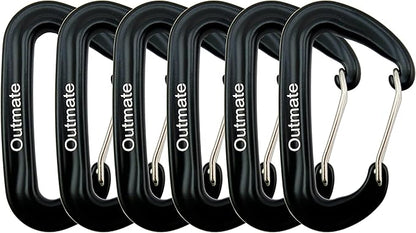 12kN 3.2"x2" Heavy-Duty Carabiner Clips - Durable, Lightweight Aluminum Alloy Carabiners for Hiking, Camping, Keychains, Dog Leashes, Hammocks & More