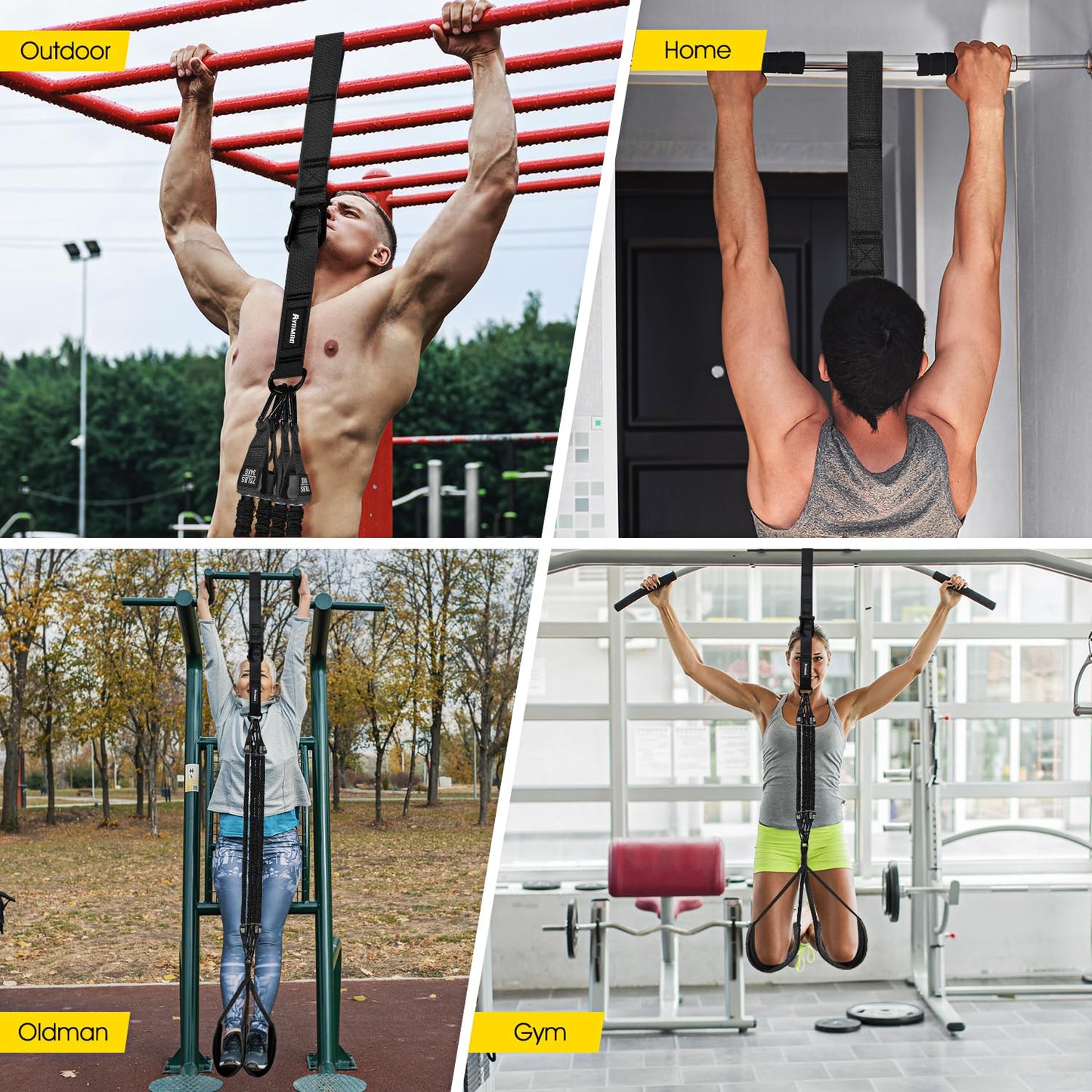 Ayombo Pull Up Assistance Bands, Resistance Bands for Pull Up Bar Workout, Adjustable Heavy Duty
