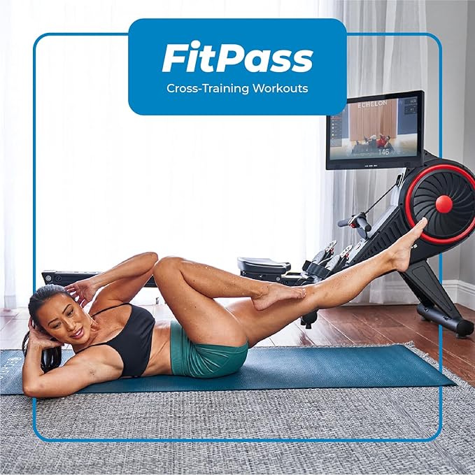 Echelon Row Series ??Foldable Rowing Machine for Full-Body, Low-Impact Workouts with 22??Rotating HD Screen, Built-In Soundbar, Bluetooth Resistance & 30-Day Membership with Live Classes