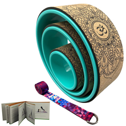Aozora Yoga Wheel 13" with Most Detailed Book Step by Step Guide on How to Do 30+ Poses,! Perfect