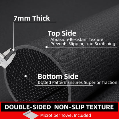 GymCope Large Exercise Mat for Home Workouts, 12x6/10x6/9x6/8x6/7x5/6x4 ft