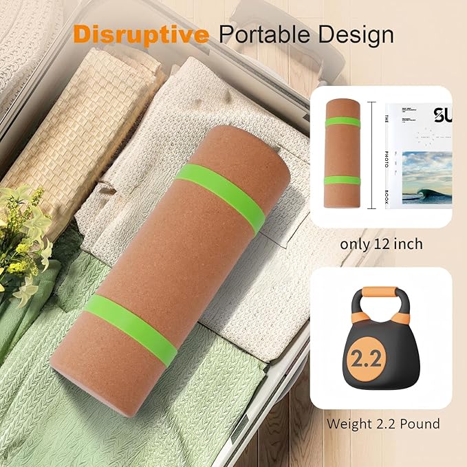 Cork Balance Board Ankle Stability Trainer, Textured Natural Cork Foot Strengthener for Mobility Support and Fall Protection, Balance Board for Foot Function