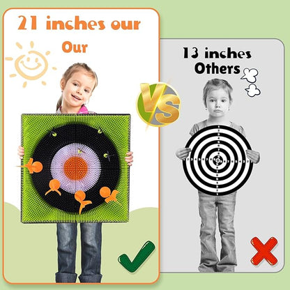 Deluxe Axe Throwing Game Set – Plastic Target for Indoor and Outdoor Use,Ax Throwing Game Set for Adults,Bow and Arrow Dart Set with Axe Throwing,Axe Throwing Game for Backyard