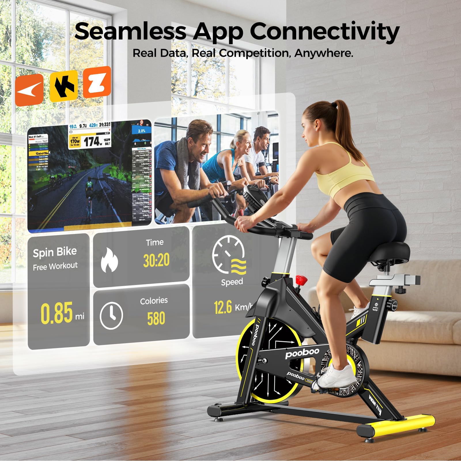 Exercise Bike,Stationary Bike for Home,Magnetic Indoor Cycling Bike