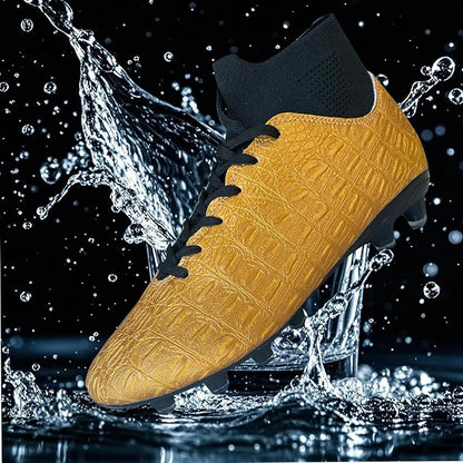 Soccer Cleats High-Top Outdoor Non-Slip Football Shoes Protection Lightweight for Firm Ground Training Breathable Fit (Size 6-13)