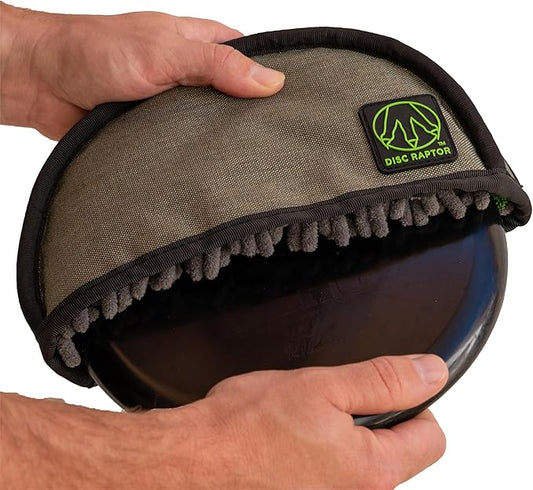 The Original Disc Golf Cleaning Tool with Microfiber & Turf | Flying Disc Golf Towel Accessories & Equipment | Patented Design