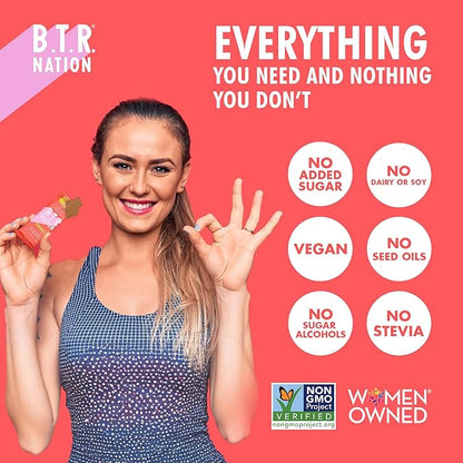 B.T.R. Nation Superfood Keto Protein Bars - Cinnamon Cookie Dough ENERGY | (4 Pack) | Plant Based Vegan Protein, Low Carb Food, Low Calorie, Gluten Free, No Sugar Alcohols, Boosted with Superfoods
