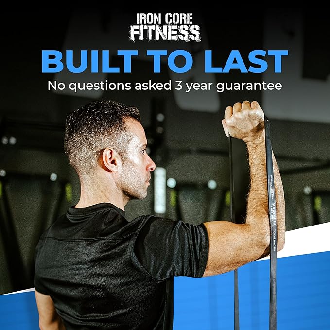 Pull Up Assistance Resistance Bands - Long Loop Power Bands for Men and Women - Strength Power Flexibility Training at Home & Gym - Ebooks & Workout Chart Included by Iron Core Fitness