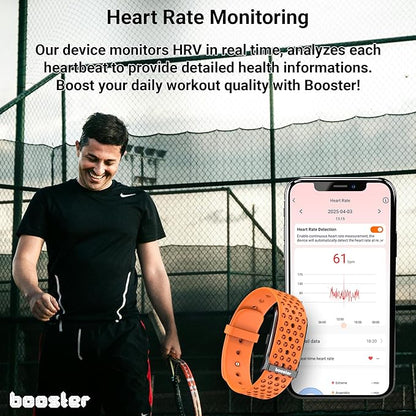Booster Smart Bracelet, Wearable Activity & Fitness Tracker Band, 24H Sleep Tracker, All-Day Continuous Heart Rate Blood Pressure Stress HRV Monitor, 120+ Sport Modes Smart Wristband, Silicone Pink