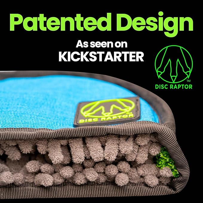 The Original Disc Golf Cleaning Tool with Microfiber & Turf | Flying Disc Golf Towel Accessories & Equipment | Patented Design