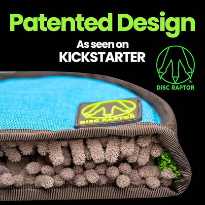 The Original Disc Golf Cleaning Tool with Microfiber & Turf | Flying Disc Golf Towel Accessories & Equipment | Patented Design