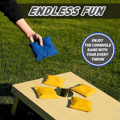 Cornhole Bags Set of 8 Regulation Corn Hole Bean Bags for Cornhole Game, Professional Weather Resistant Corn Hole Bags with Tote Bag