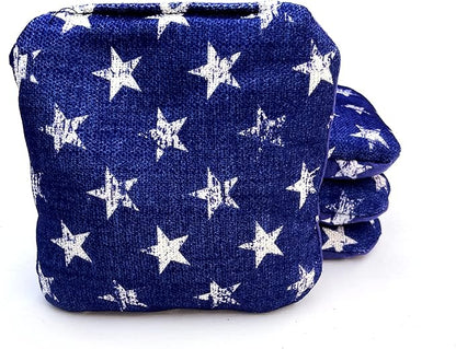 Professional Dual Sided Cornhole Bags- 16 oz 6x6 w/Premium Resin Fill - Official Tournament Slide/Stick Pro Bean Bags - Regulation/Approved