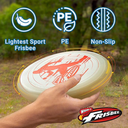 Wham-O Frisbee All Sport Flying Disc 140g, 9.85 Inch, Durable Sports Disc with Non-Slip Grip for Outdoor Beach Backyard Games,Team Sports and Family Fun