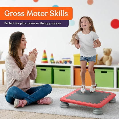 Special Supplies Kids Trampoline Rebounder Bouncing Board – Sensory Balance and Bounce Toy for Indoor and Outdoor Kids Toys - Outdoor Play Equipment