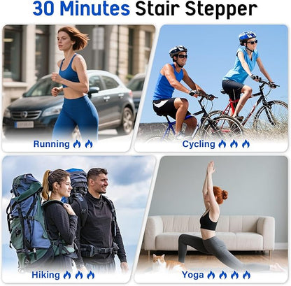 Stair Stepper for Exercise at Home, Folding Stairmaster Machine for Cardio Fitness, Vertical Stair Climber with Adjustable Handlebar, Portable Steppers with 310lbs Loading Capacity