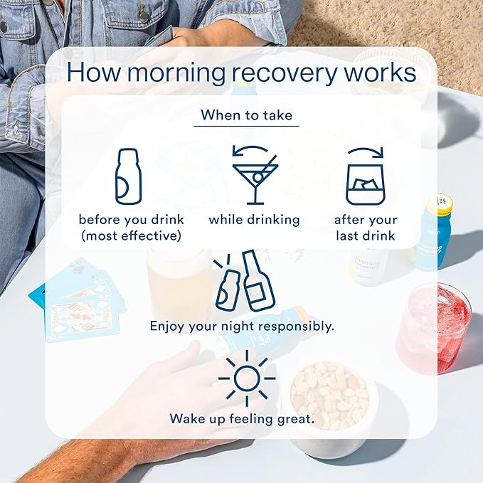 Morning Recovery Electrolyte, Milk Thistle Drink Proprietary Formulation to Hydrate While Drinking, Highly Soluble Liquid DHM, Non GMO, Vegan, Gluten-Free, Sugar-Free Lemon, Pack of 24