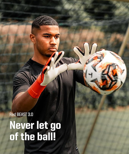 T1TAN Beast Goalkeeper Gloves - with Finger Protection - Soccer Goalie Gloves Adult - Professional Goal Keeper Gloves for Youth, Men & Women - Size 6-11