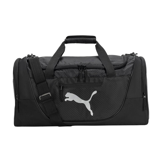 PUMA Contender Duffel Bag with Removable Strap & Shoe Pocket, Black, One Size