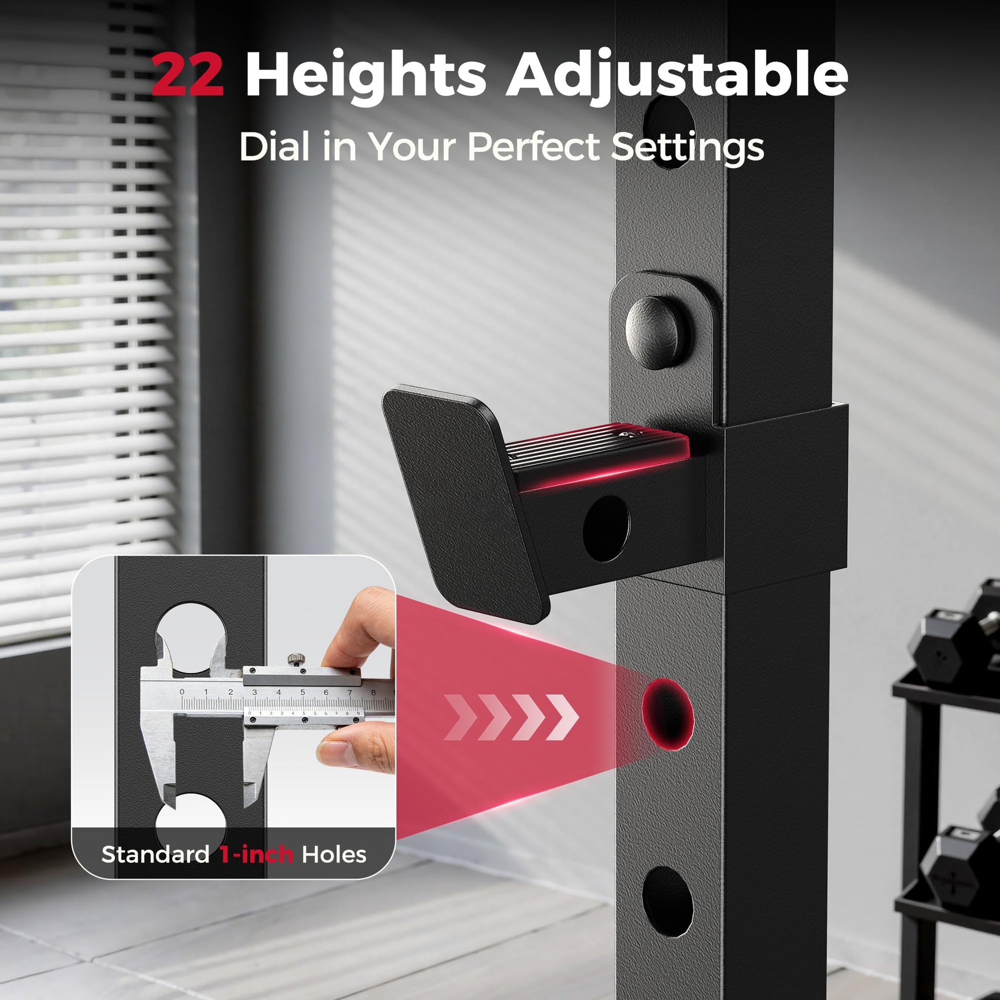 FLYBIRD SR1 Squat Rack with Pull-Up Bar, Multi-Functional Power Rack for Home Gym, 22 Safety