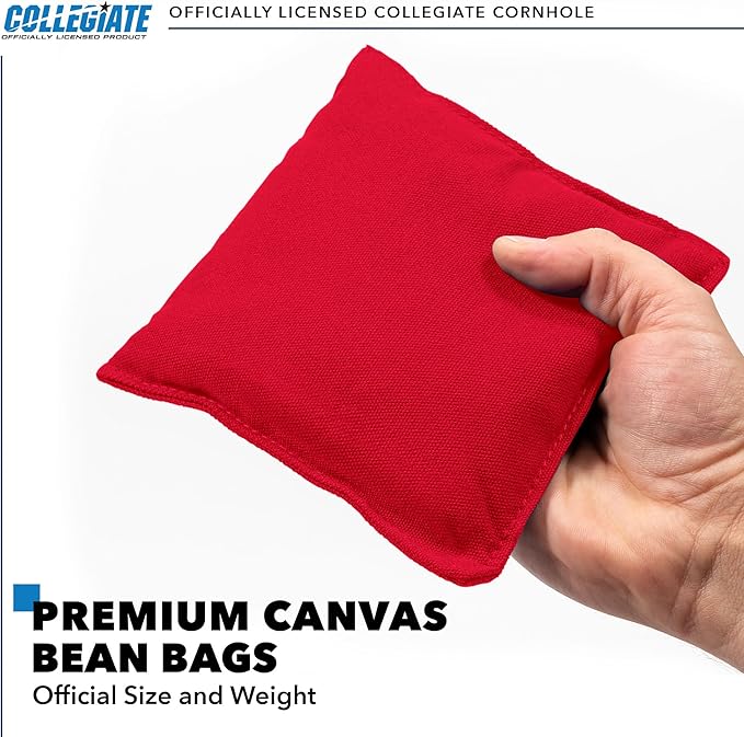 2' x 3' Solid Wood Cornhole Set with Direct Print HD Team Graphics – Great Gift for Any NCAA Fan! Bean Bag Toss Family Outdoor Games