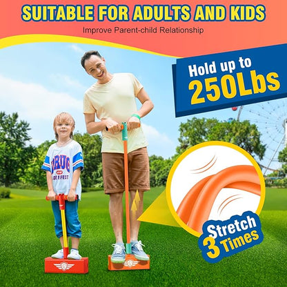 CUUGO LET'S GO! CG Jumping Promotes Growing Taller- Pogo Stick Foam Pogo Jumper for Kids, Toys for 3-12 Year Old Boys Girls Outdoor Toys Indoor Toys Fun Gifts Christmas Stocking Stuffers Gifts