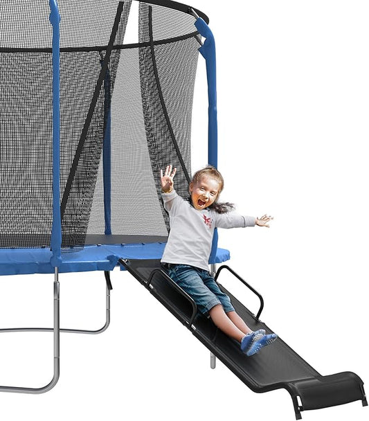 Universal Trampoline Slide 60" * 20" Slide with 2 Iron Plasticized Handles Buffer Bottom