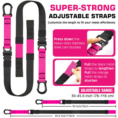 Home Resistance Training Kit, Suspension Trainer Straps with Adjustable Extension, Door Anchor, and