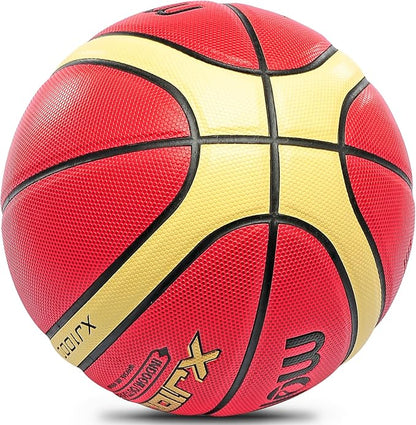 Training Soft Touch Rubber and Faux Leather Fighting Basketball, High Bounce Indoor Outdoor Basketball Gift