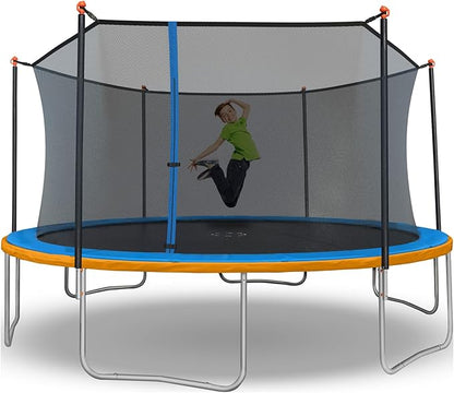 Sportspower Outdoor Trampoline with Safety Enclosure Net, 15FT