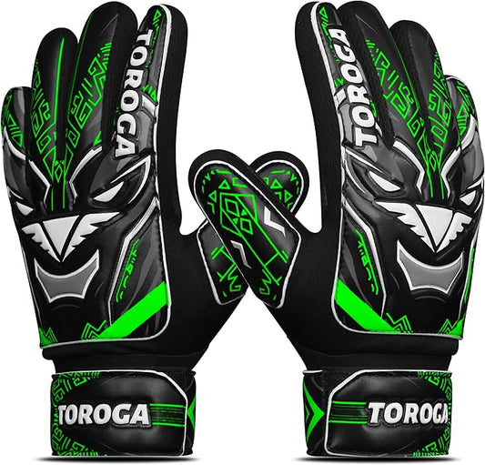 Goalkeeper Gloves for Kids & Youth – Soccer Goalie Gloves, Strong Latex Grip, Double Wrist Support