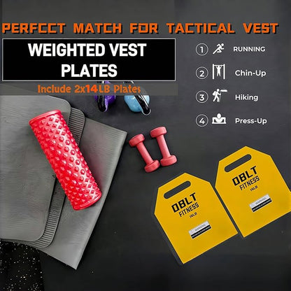 OBLT Weight Vest Plates for Full-Body Strength Training-5.5/9.3/14/19 LBS Suitable Crossfit,Outside and Fitness Man& Women