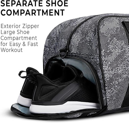 Vooray Burner Gym Duffel Bag, Gym Bag for Women and Men with Shoe Compartment, Weekender, Overnight & Travel Duffel for Sports and Workout