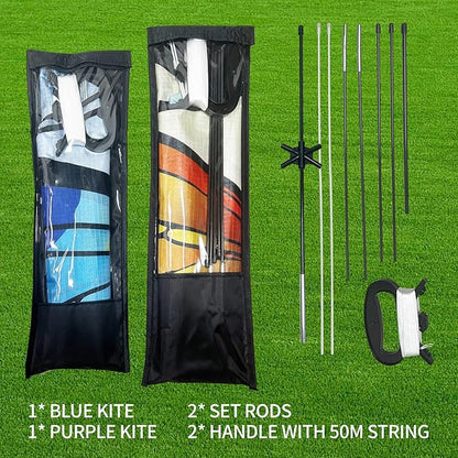 Colorful Butterfly Kites for Kids & Adults, Big Kids Kite Easy to Fly, Beach Kites for Adults, Perfect Family Kite for Parks and Outdoor Activities, 300ft String Handle Included