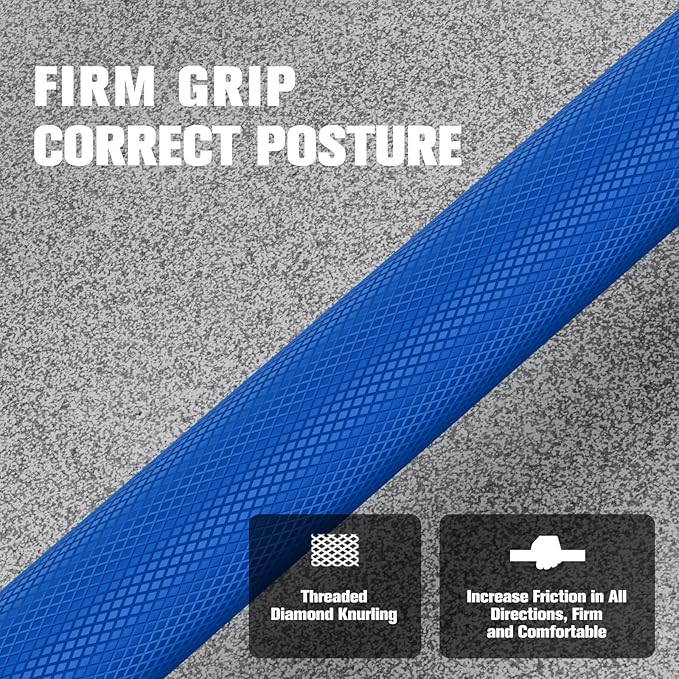 RITFIT Olympic Barbell 4ft/4.8ft/6ft - 2 Inch Weight Bar for Strength Training, Weightlifting, Squat, Deadlift, Bench Press, Curl, Overhead Press - 350lbs/500lbs Capacity