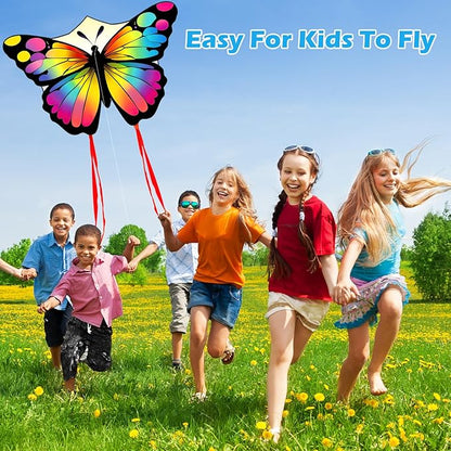Colorful Butterfly Kites for Kids and Adults, Big Kids Kites Easy to Fly, Beach Kite for Adults,Perfect Family Kite for Parks and Outdoor Activities,50M String Handle Included,1 Pack