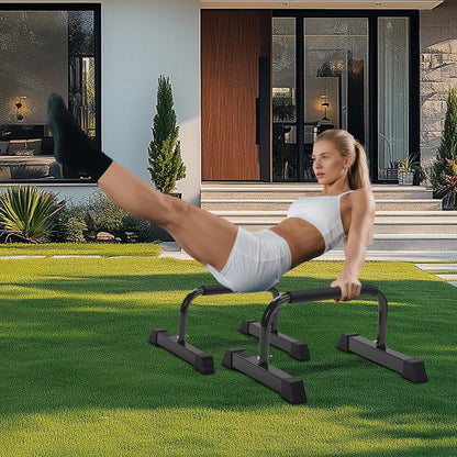 Push Up Bars: Sweat-resistant Parallettes Bar for Handstands L-sit & Dip, No Wobbling Strength