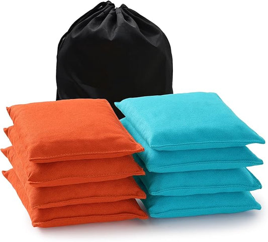 Cornhole Bags Set of 8 Regulation Corn Hole Bean Bags for Cornhole Game, Professional Weather