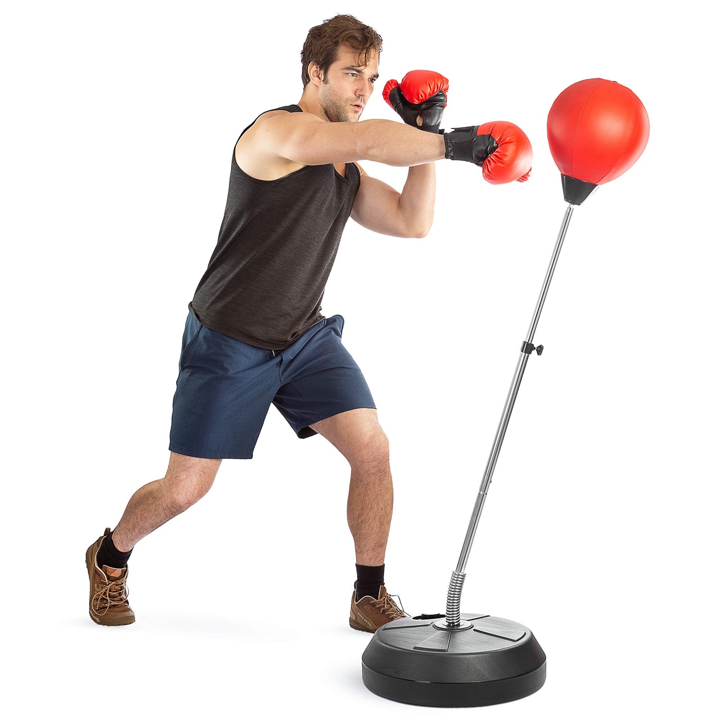Tech Tools Punching Bag with Stand Adjustable Boxing Speed Bag Teens Adults