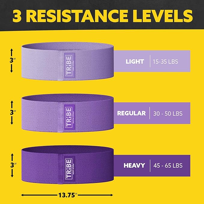 Fabric Resistance Bands for Legs - Workout Bands Resistance Bands for Men and Women - Booty Bands for Working Out - Exercise Bands Resistance Bands Set - Elastic Bands for Exercise