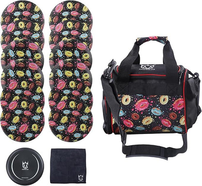 CROWN ME Disc Golf Set, Donut Starter Disc Golf Disc Set with Nice Donut Printing Bag