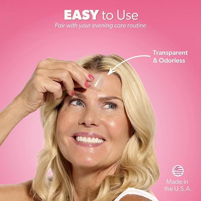 Smoothies Full Coverage Wrinkle Patches for Face Overnight - Facial Patches for Forehead, Elevens, Crows Feet and more, 192 Facial Adhesives per Box - Face Tape, Made in the USA