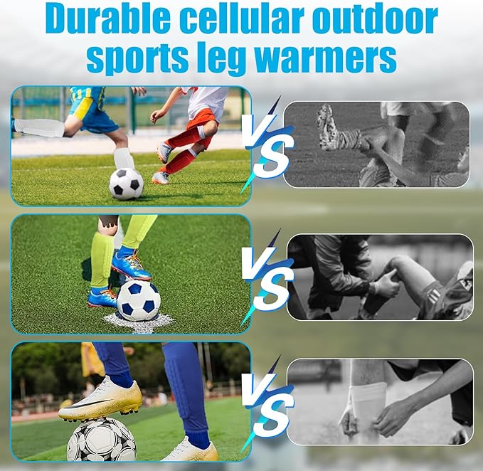 Soccer Shin Guards Shin Pads for Kids Youth Adult, Calf Compression Sleeve with Honeycomb Pads, Support for Shin Splint Baseball Boxing Kickboxing MTB