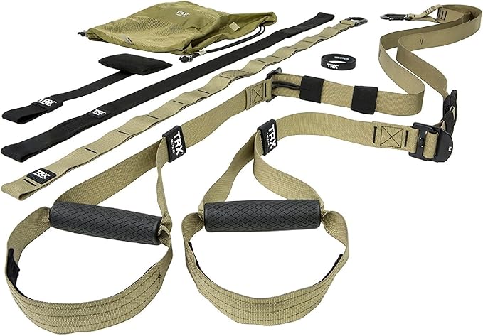 TRX Unisex Tactical Gym Suspension Trainer, Home Gym Kit, Fitness Training Designed for Military Veterans, Home Gym System with Exercise Straps - Olive