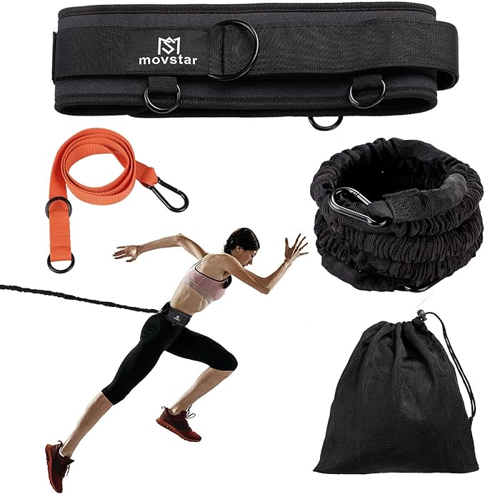 Pseudois Resistance Bungee Band, Running Training Bungee Workout Band, Speed Strength, Basketball and Football Equipment for Improving Strength, Power and Agility