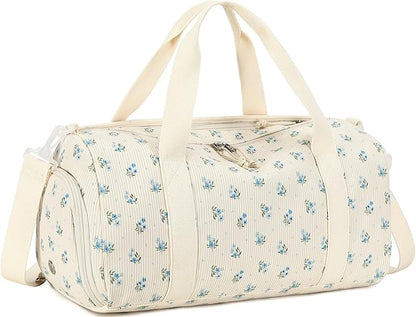 Duffle Bag for Gym Sports Women Girls Workout Travel Bag Weekender with Shoe Compartment and Wet Pocket