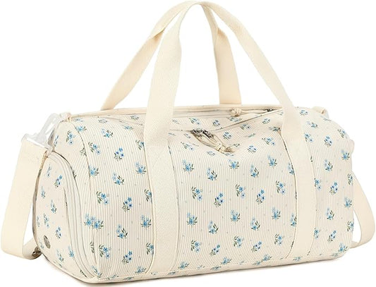Duffle Bag for Gym Sports Women Girls Workout Travel Bag Weekender with Shoe Compartment and Wet