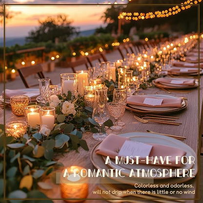 36PC Lvory Pillar Candles Bulk 2 in x 3, 6, 8 Inch Long Burning Wax Pillar Candles Unscented Smokeless Dripless for Wedding Centerpieces Spa Lantern Fireplace Home Festival Fall Party Decor